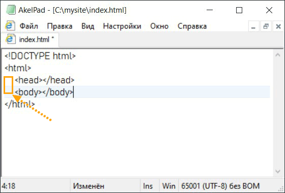 Отступы в html-документе