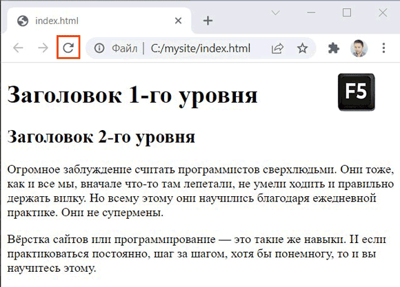 Форматирование текста в HTML